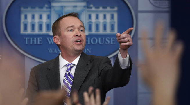 Mulvaney says would be OK to drop mandate repeal from tax plan