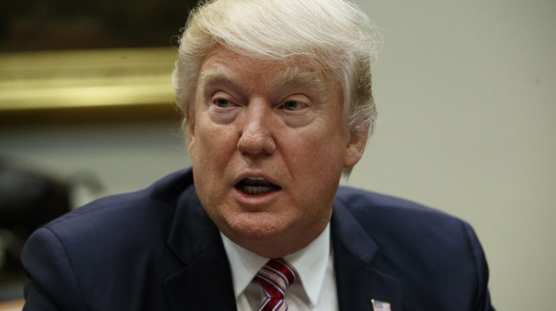 President Donald Trump speaks during a meeting on women in healthcare in the Roosevelt Room of the White House, Wednesday, March 22, 2017, in Washington. (AP Photo/Evan Vucci)