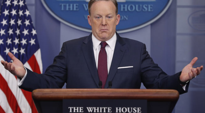 Sean Spicer portrait in a bush trending