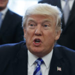 President Donald Trump announces the approval of a permit to build the Keystone XL pipeline, clearing the way for the $8 billion project, Friday, March 24, 2017, in the Oval Office of the White House in Washington. (AP Photo/Evan Vucci)