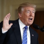 President Donald Trump speaks during a bill signing event for the "Department of Veterans Affairs Accountability and Whistleblower Protection Act of 2017" in the East Room of the White House, Friday, June 23, 2017, in Washington. (AP Photo/Evan Vucci)