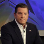 Republican presidential candidate New Jersey Gov. Chris Christie, fourth left, appears on "The Five" television program, on the Fox News Channel, in New York, Wednesday, July 22, 2015. The show's co-host are, from left: Kimberly Guilfoyle, Juan Williams, Eric Bolling, Dana Perino and Greg Gutfeld. (AP Photo/Richard Drew)