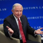 Attorney General Jeff Sessions speaks about free speech at the Georgetown University Law Center in Washington, Tuesday, Sept. 26, 2017. (AP Photo/Manuel Balce Ceneta