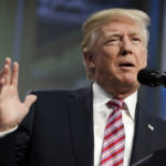 President Donald Trump speaks to the National Association of Manufactures at the Mandarin Oriental hotel, Friday, Sept. 29, 2017, in Washington. (AP Photo/Evan Vucci)