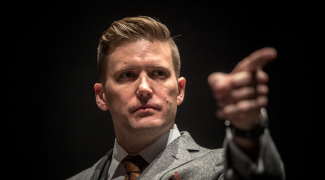 White nationalist tour organizer sues university over security costs White nationalist tour organizer sues university over security costs