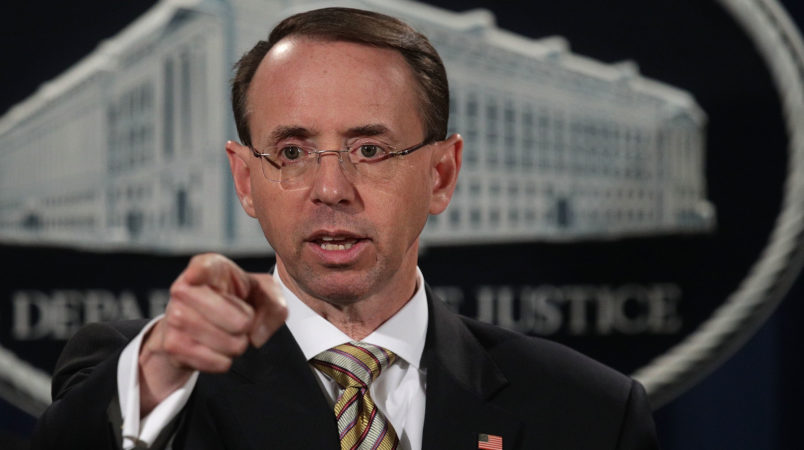 Rod Rosenstein: Justice Department is 'not going to be extorted' Rod Rosenstein: Justice Department is 'not going to be extorted'